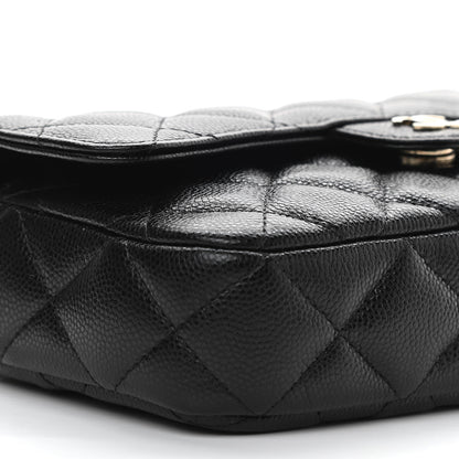 Chanel Caviar Quilted Flap Phone Holder With Chain Black 11 of 13