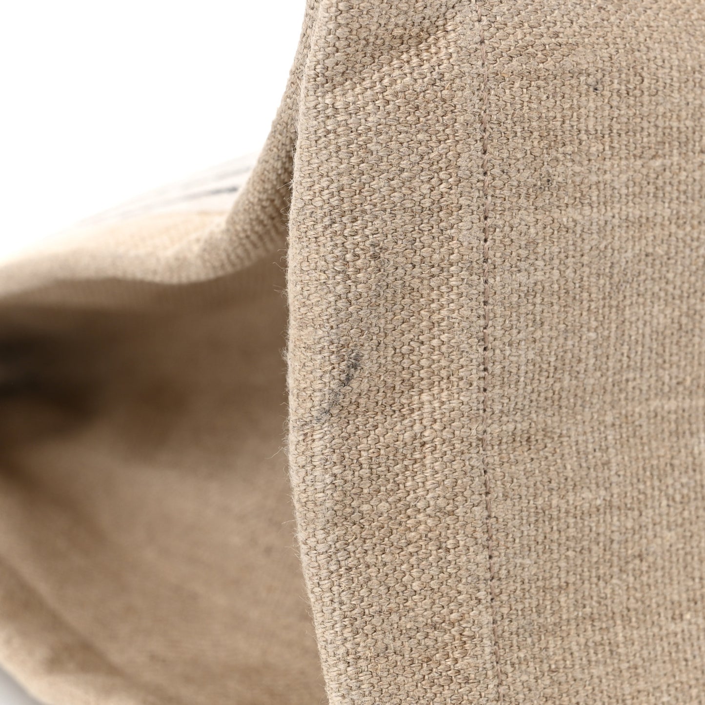 Embroidered Cotton Linen Rive Gauche Noe Tote Natural Black