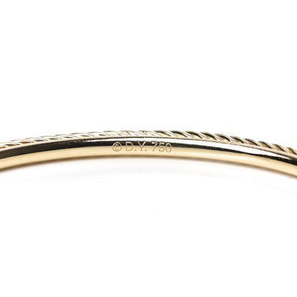 David Yurman 18K Yellow Gold 3mm Cable Collectibles Heart Bracelet 4 of 4