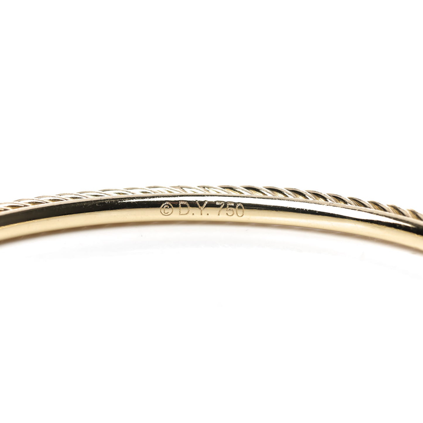 18K Yellow Gold 3mm Cable Collectibles Heart Bracelet