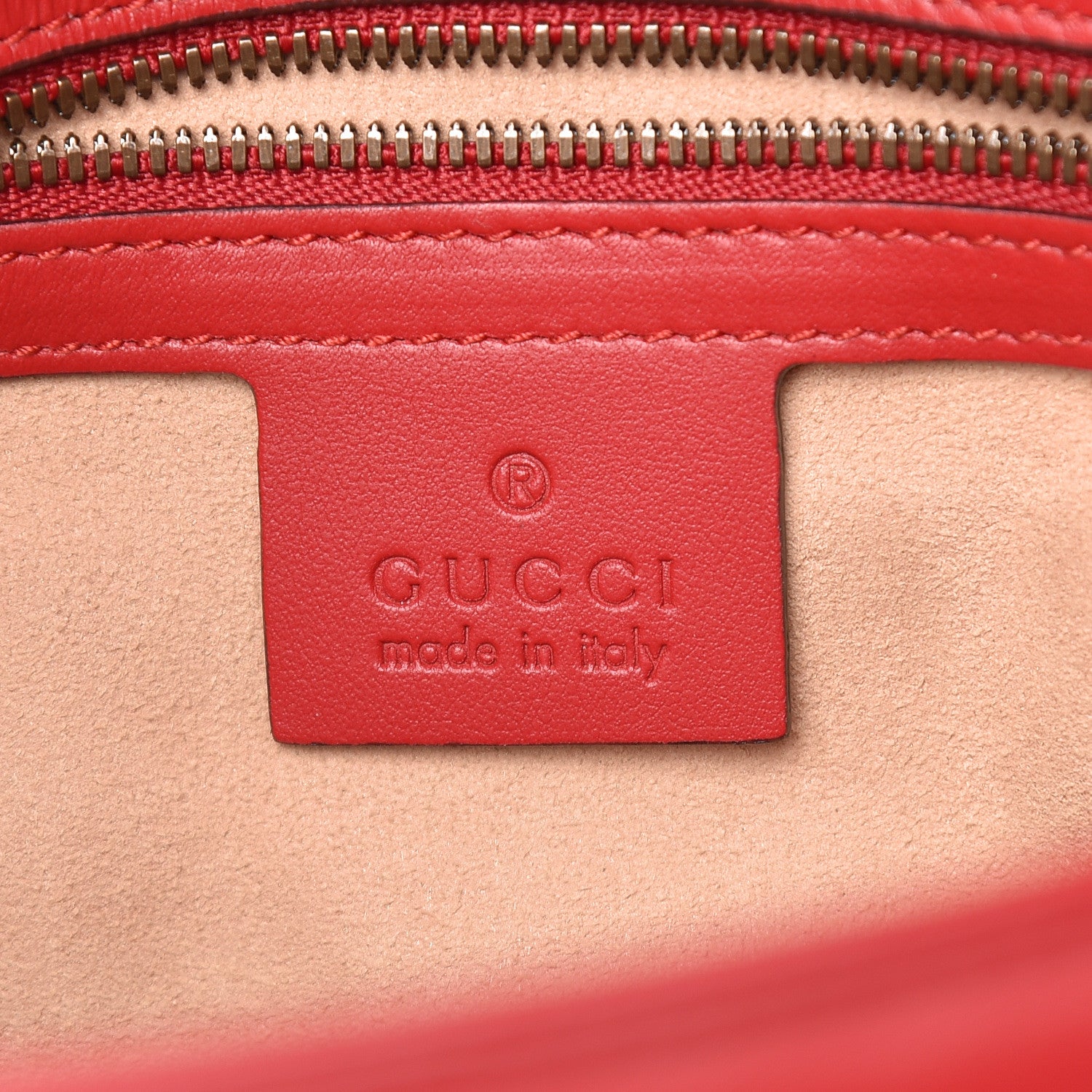 Gucci Calfskin Matelasse Small GG Marmont Shoulder Bag Hibiscus Red 6 of 10