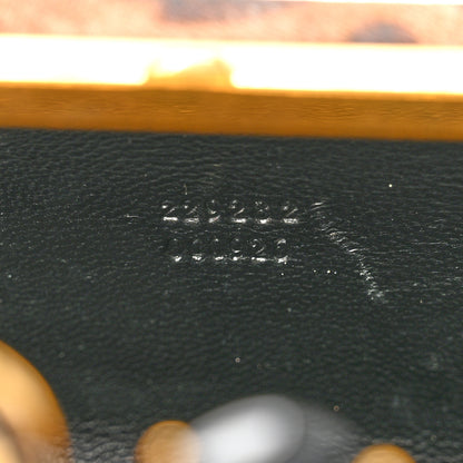 Alexander McQueen Silk Ocelot Print Skull Knuckle Box Clutch 6 of 9