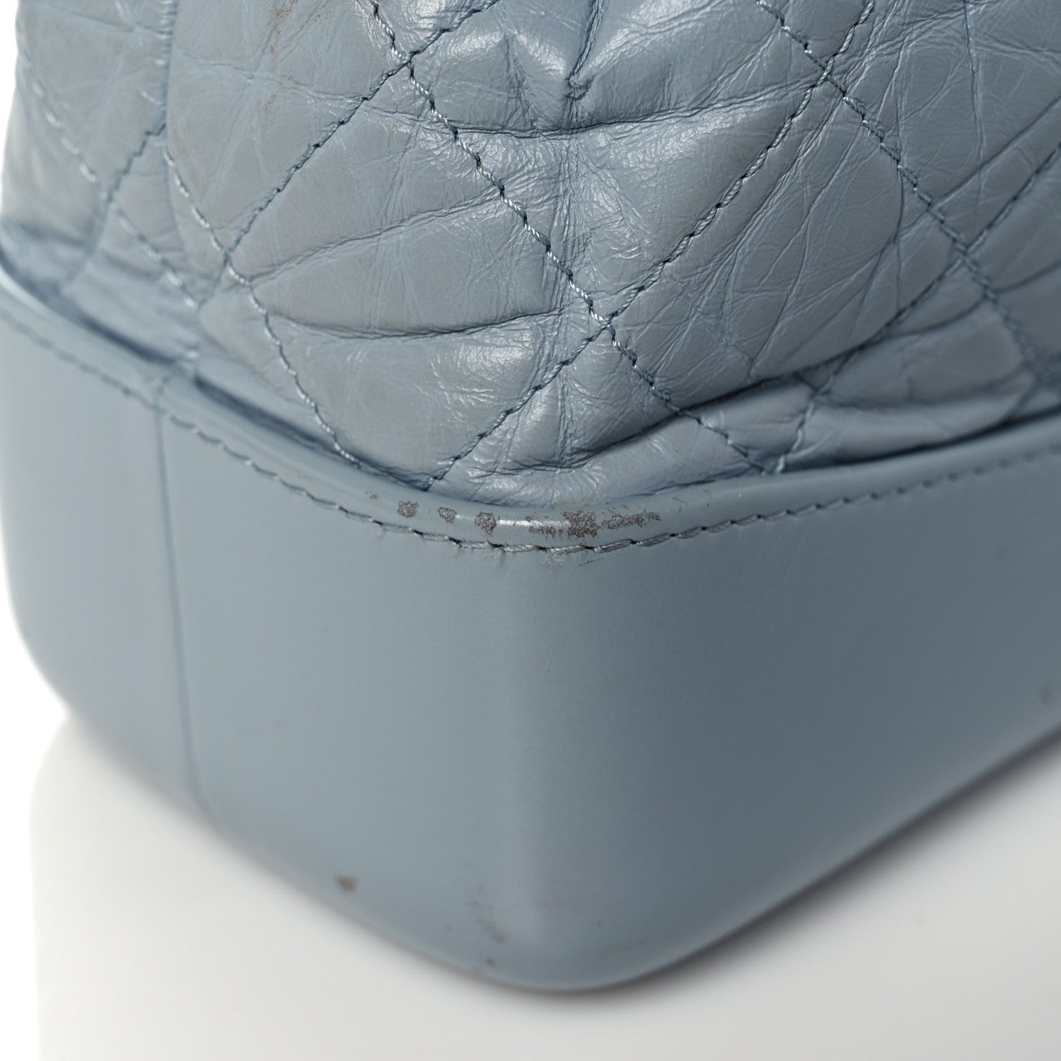 Chanel Aged Calfskin Quilted Small Gabrielle Backpack Light Blue 11 of 14
