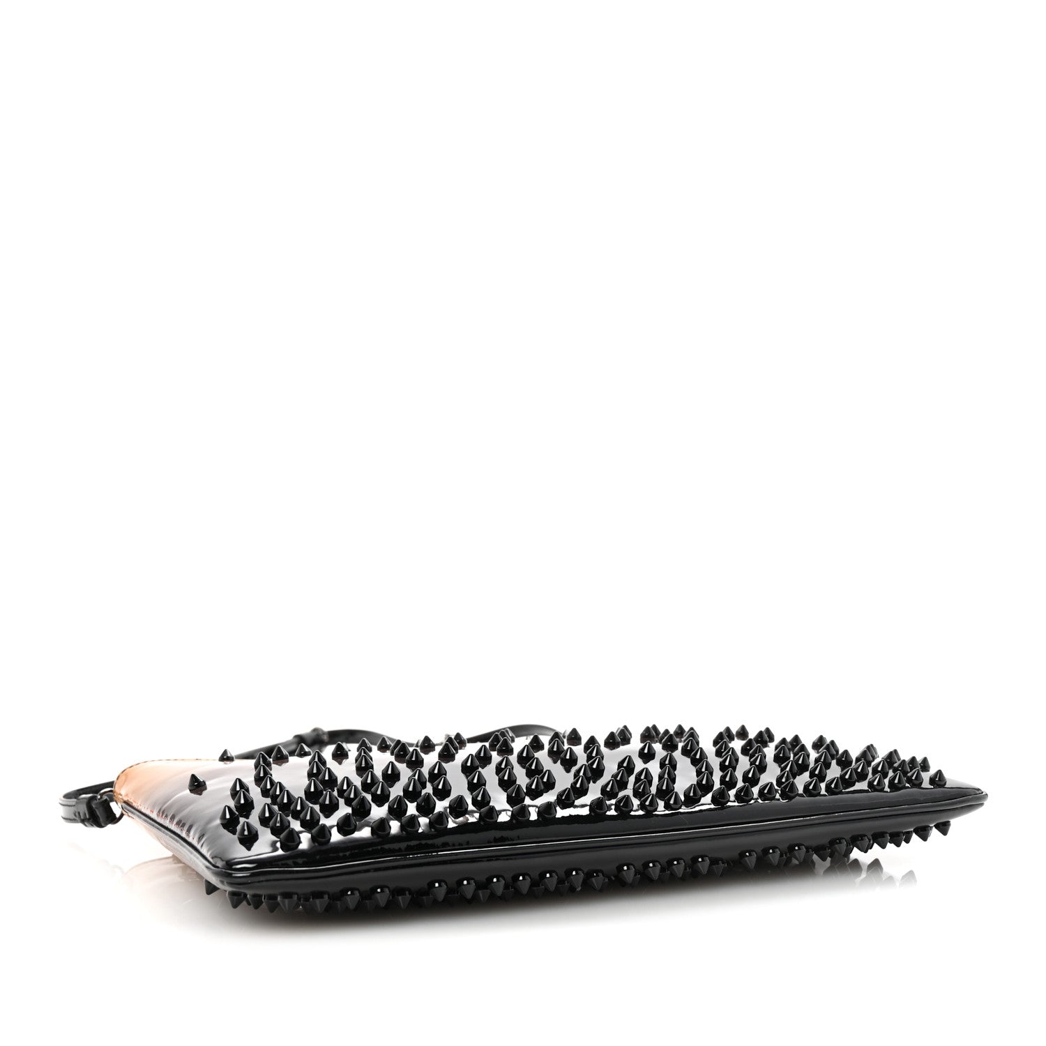 Christian Louboutin Patent Degrade Loubiposh Spiked Clutch Nude Black 4 of 9