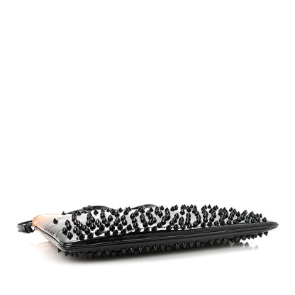 Christian Louboutin Patent Degrade Loubiposh Spiked Clutch Nude Black 4 of 9