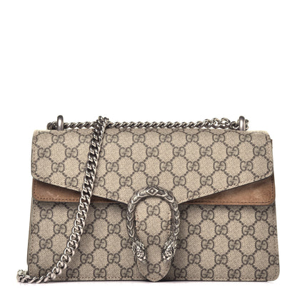 Gucci GG Supreme Monogram Small Dionysus Shoulder Bag Taupe 1 of 9