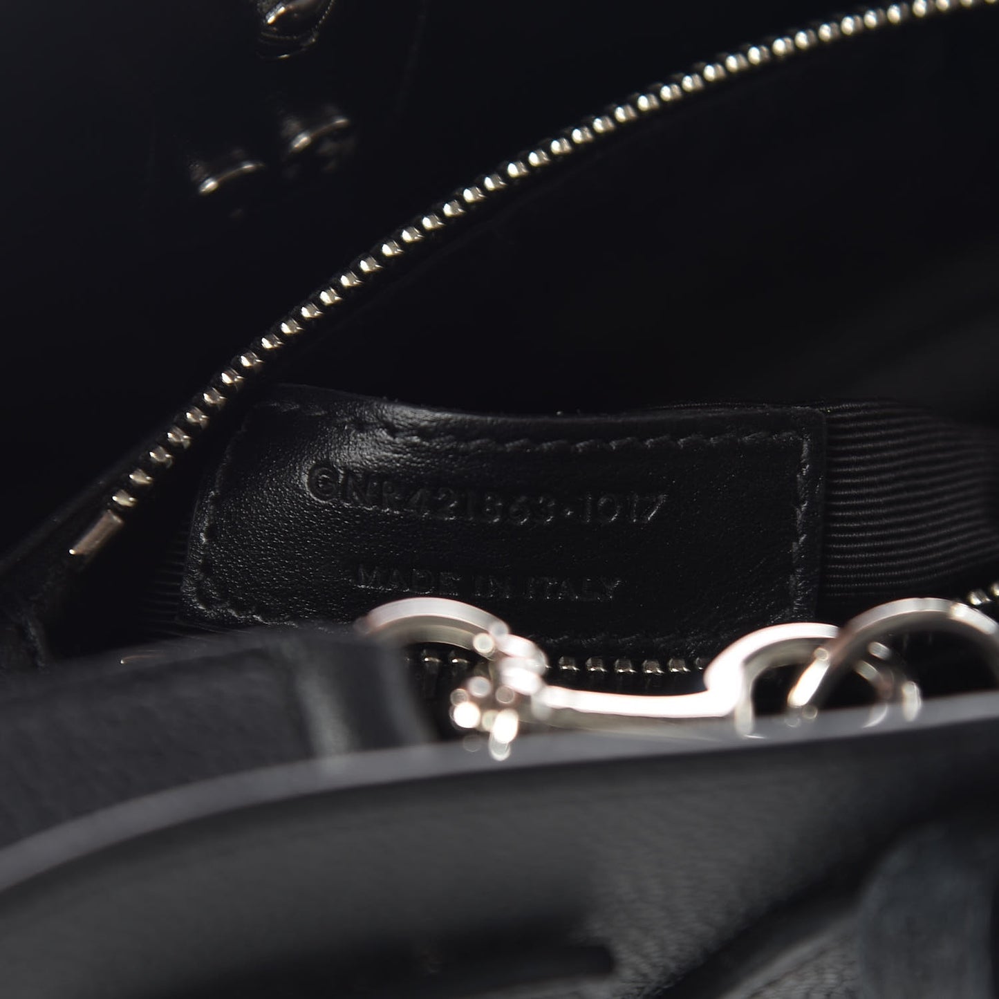 Grained Calfskin Baby Sac De Jour Black