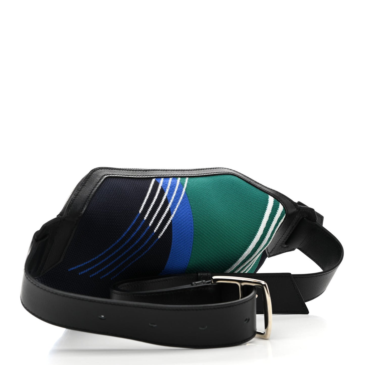 Dynamo Technical Canvas Allegretto Calfskin Cityslide Belt Bag PM Bleu Zellige Vert Vertigo Black