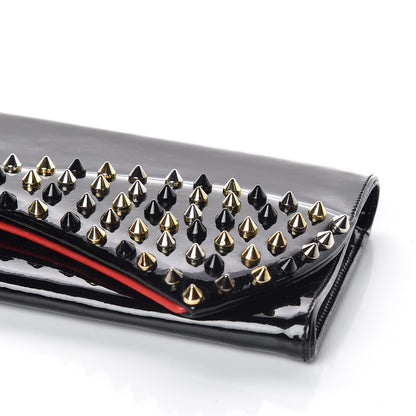 Christian Louboutin Patent Spikes Pigalle Clutch Black Mix 8 of 10