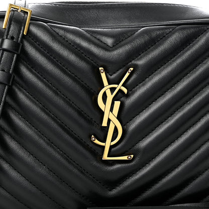 Saint Laurent Calfskin Matelasse Monogram Lou Camera Bag Black 7 of 9