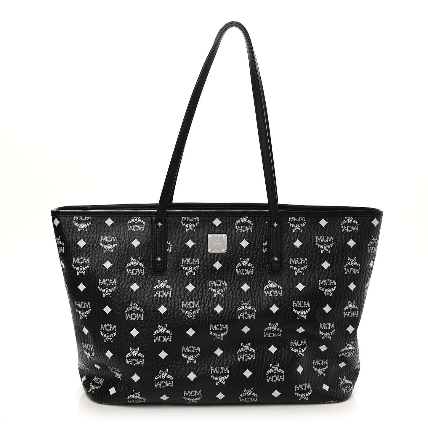 Visetos Medium Anya Zip Top Shopper Tote Black