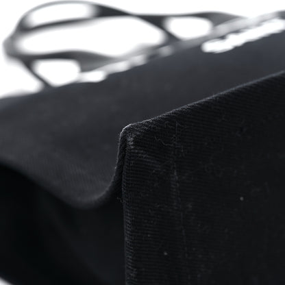 Saint Laurent Linen Calfskin Rive Gauche Tote Black 8 of 14