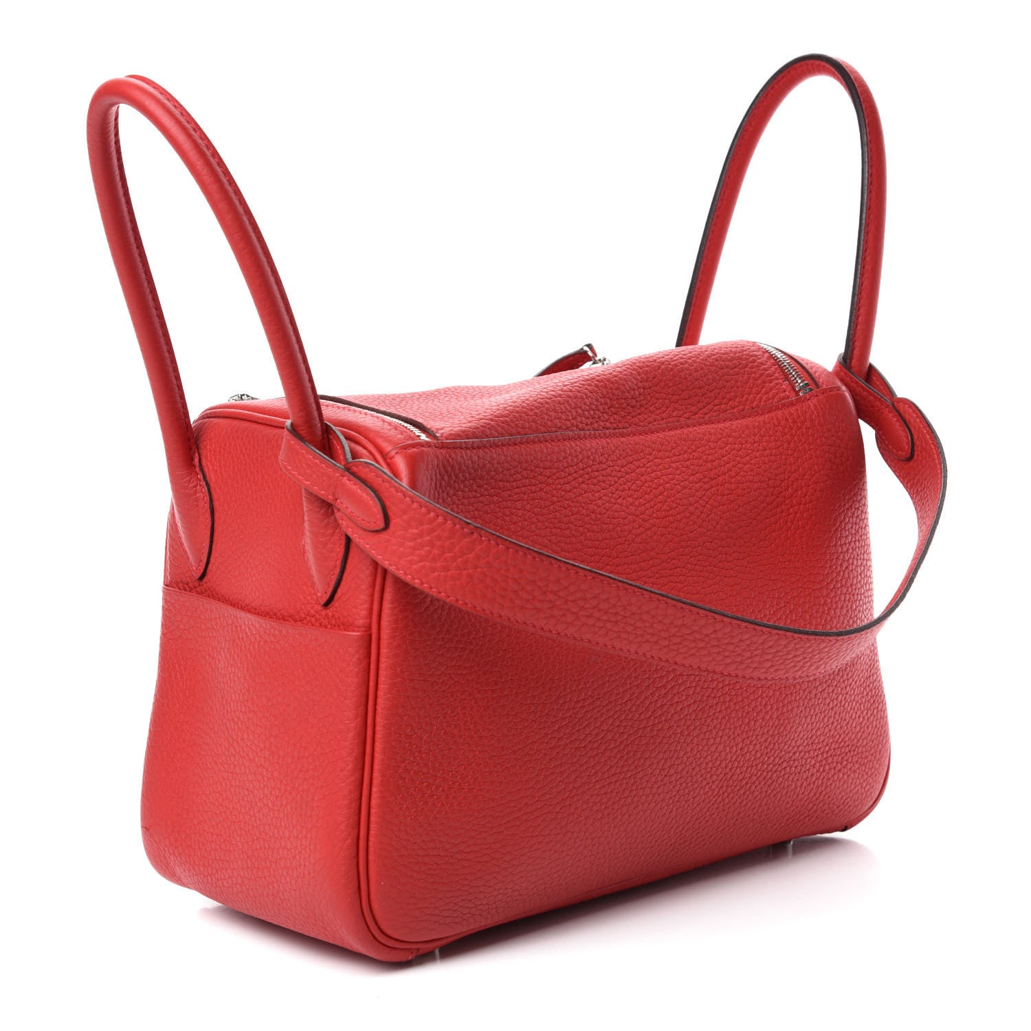 Hermes Taurillon Clemence Lindy 26 Rouge Casaque 3 of 12