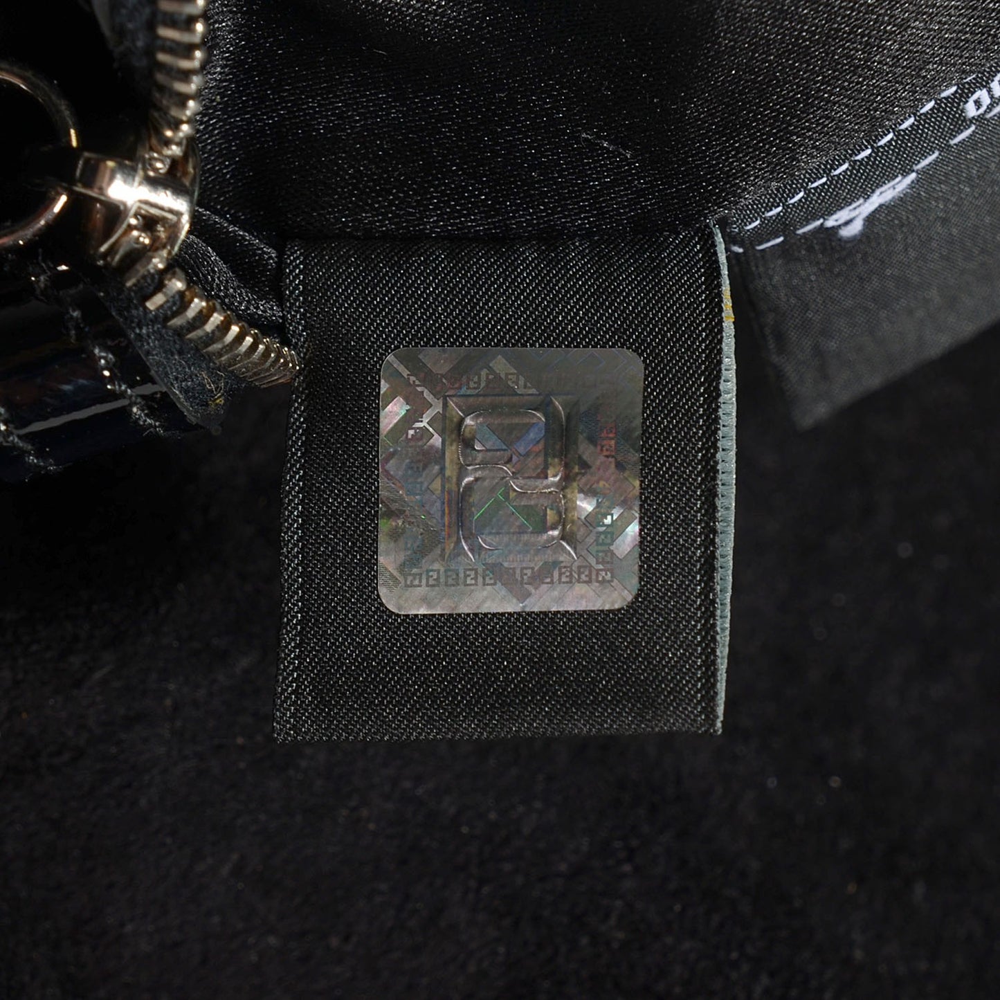 Beaded Spikes Baguette Gray Black