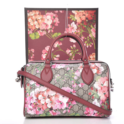 Gucci GG Supreme Monogram Blooms Small Boston Beige Multicolor Dry Rose 16 of 16