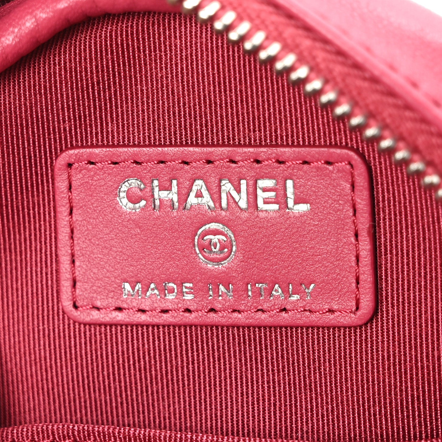Chanel Lambskin Quilted Round Clutch With Chain Pink 6 of 9