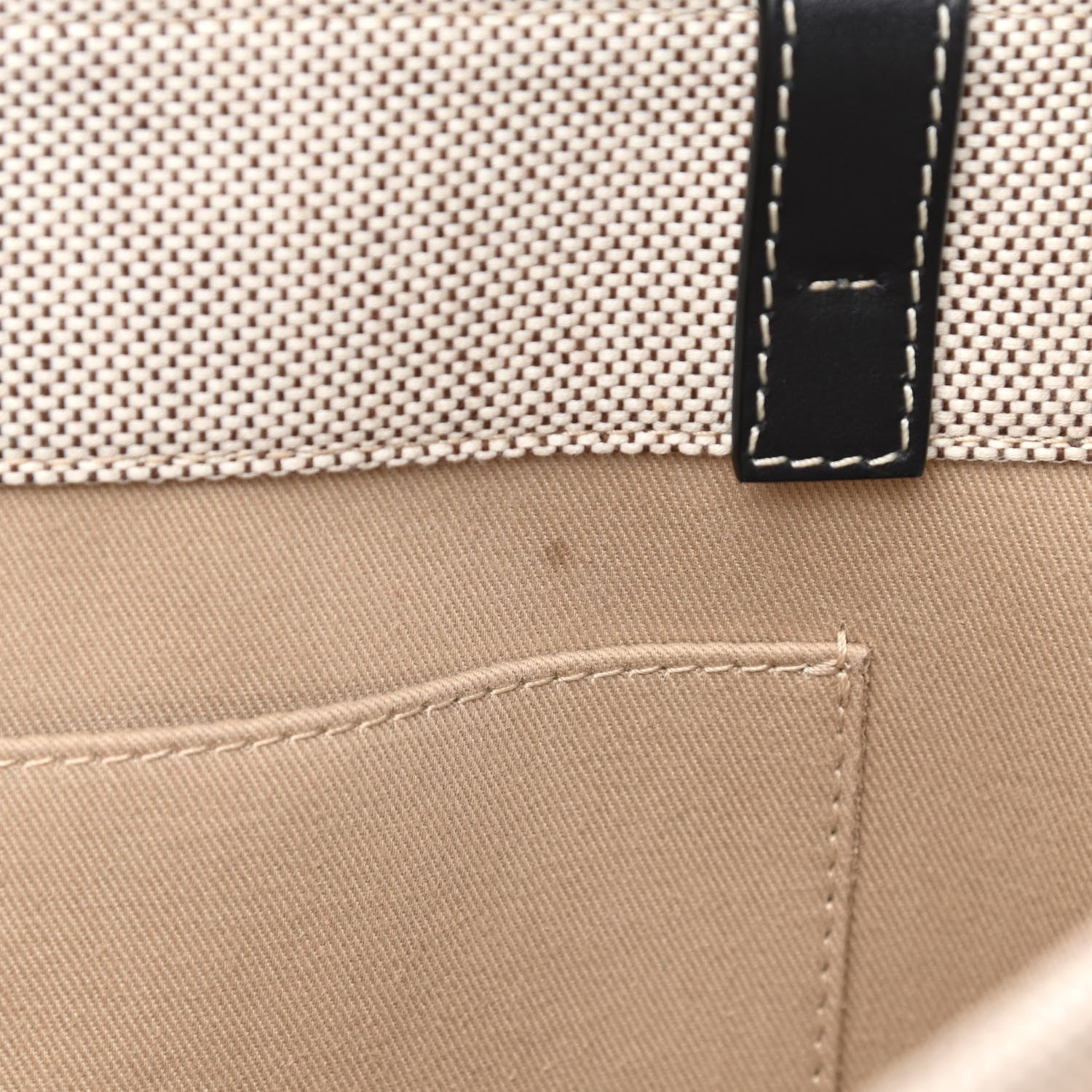 Chloe Cotton Calfskin Medium Woody Ribbon Tote White Black 11 of 11