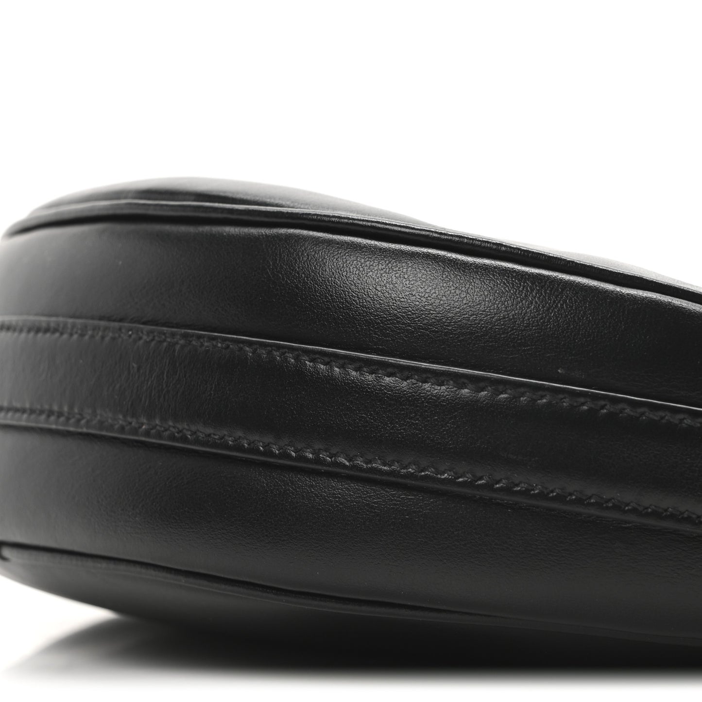 Soft Calfskin Arque Shoulder Bag Black