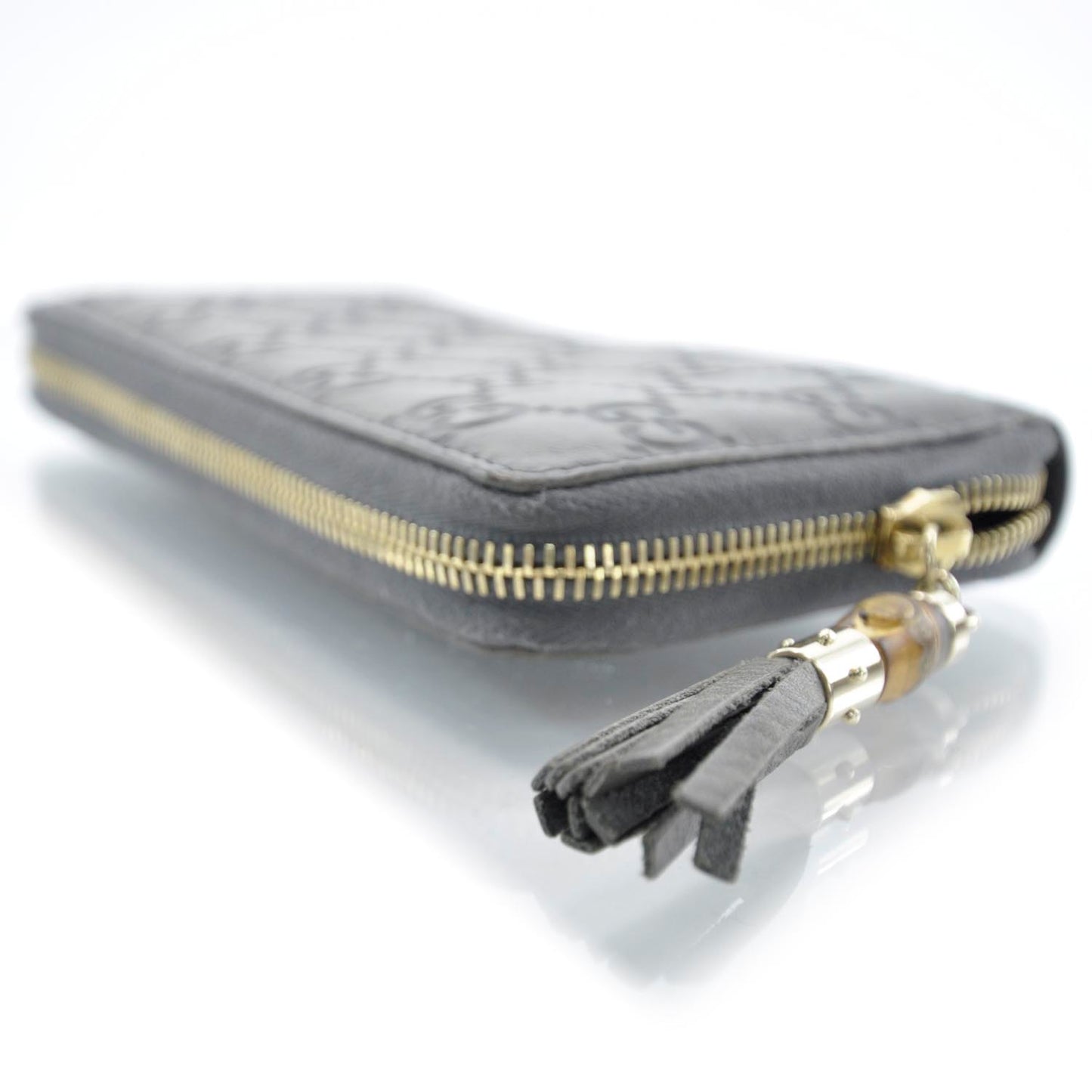 Guccissima Zip Around Wallet Gray