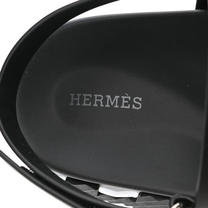 Hermes Calfskin Goatskin Mens Electric Sandals 44 Black White 7 of 8