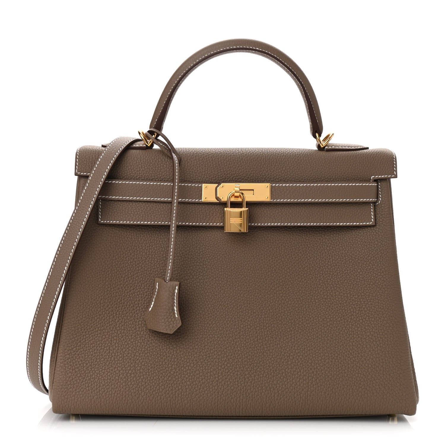 Hermes Togo Kelly Retourne 32 Etoupe 1 of 9