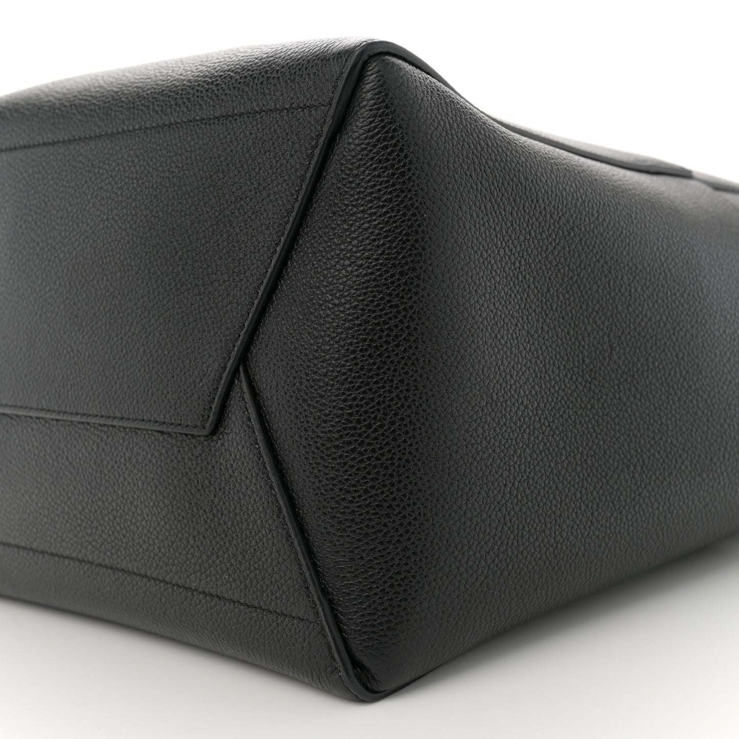 Soft Grained Calfskin Sangle Bucket Bag Black