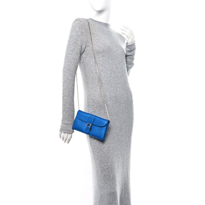 Delvaux Metallic Rodeo Calfskin Brillant Wallet On Chain Satin Electric 2 of 9