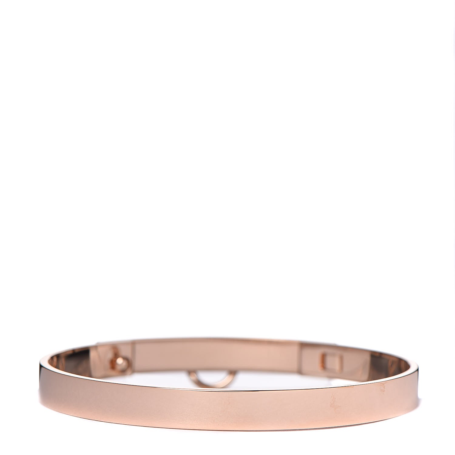 Hermes 18K Rose Gold Diamond PM Collier De Chien Pave Bracelet SH 3 of 5