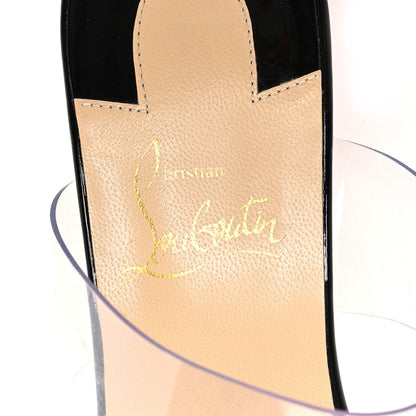 Christian Louboutin Patent PVC Just Nothing 85 Slide Sandals 37 Black 8 of 9