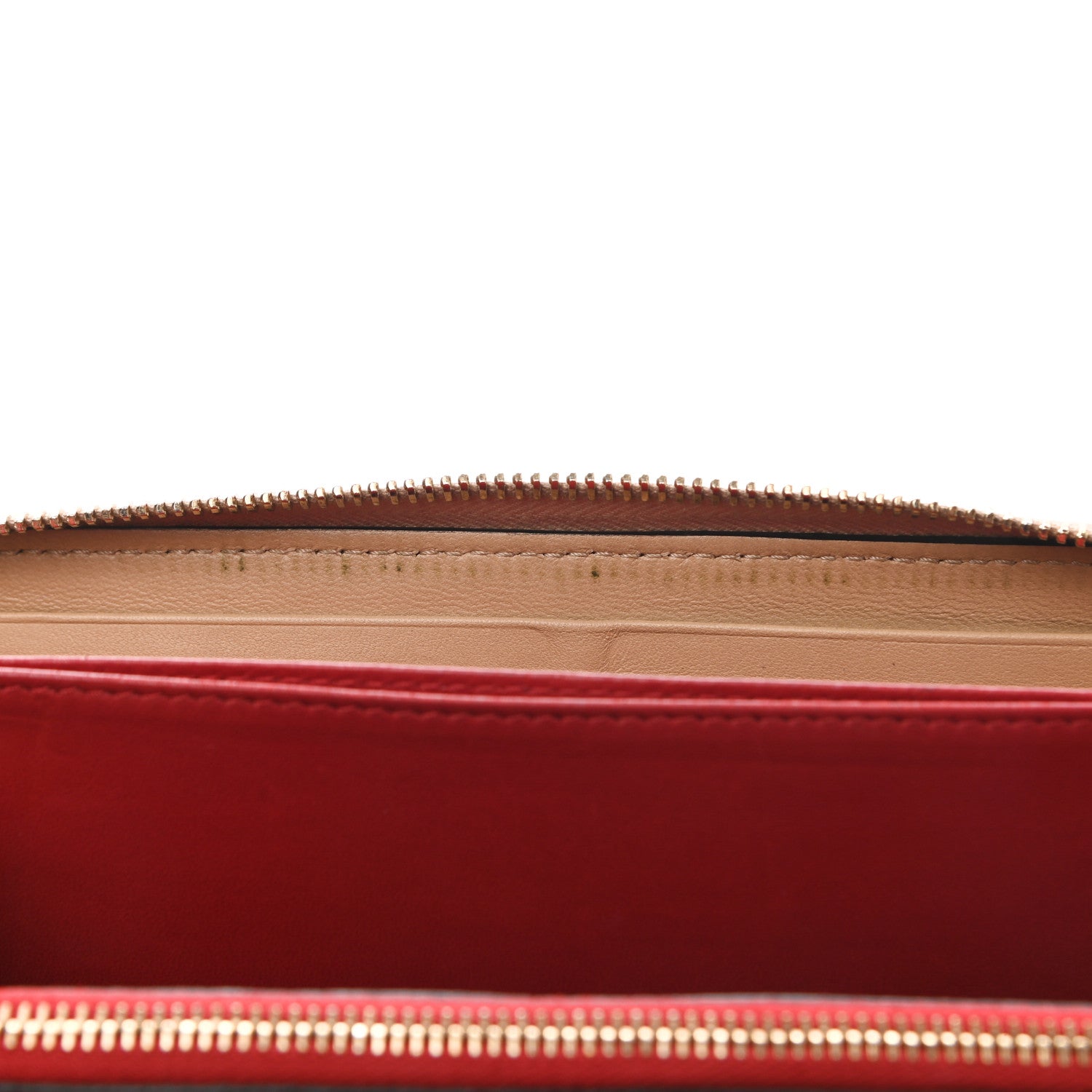 Valentino Garavani Nappa Rockstud Spike Zip Around Wallet Camel Rose 9 of 12