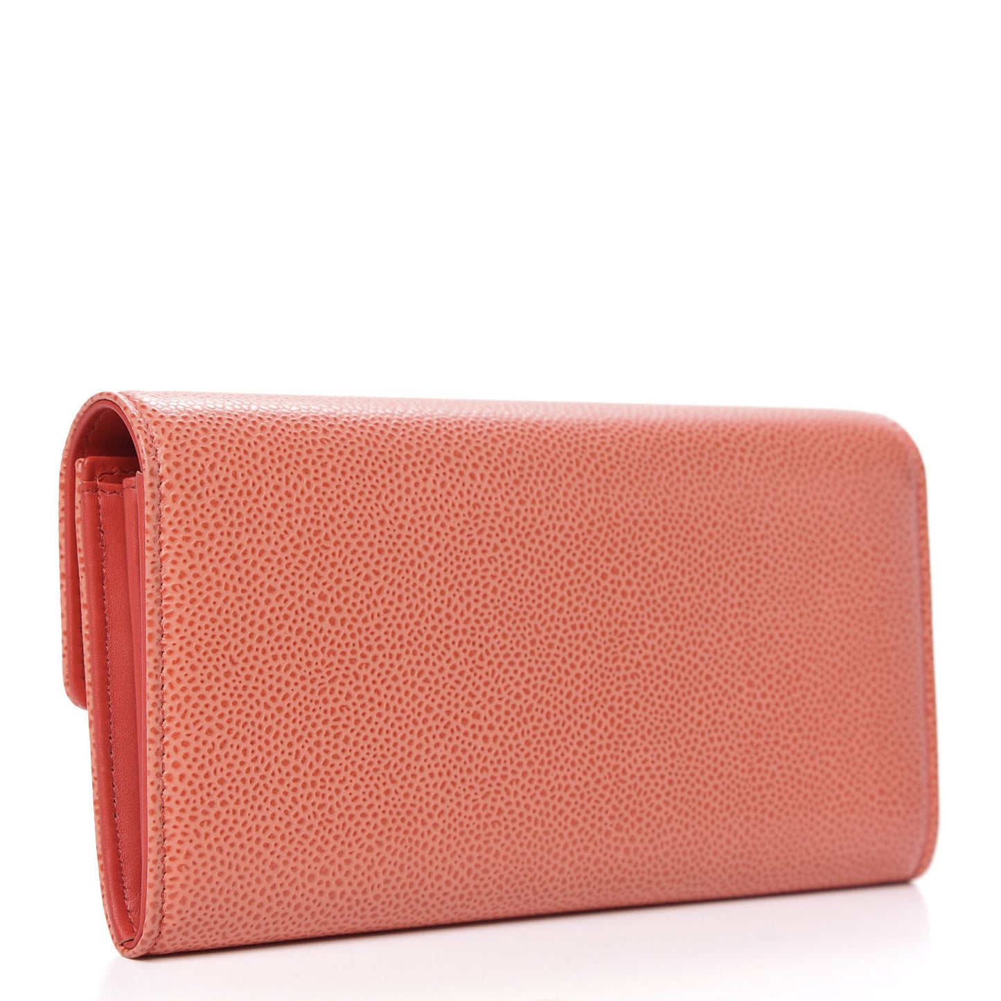 Caviar Timeless CC Large Gusset Flap Wallet Orange