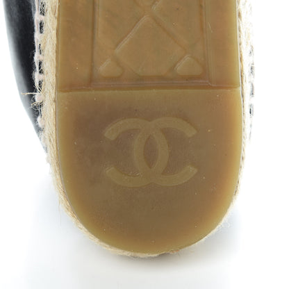 Chanel Lambskin CC Espadrilles 39 Black 8 of 12