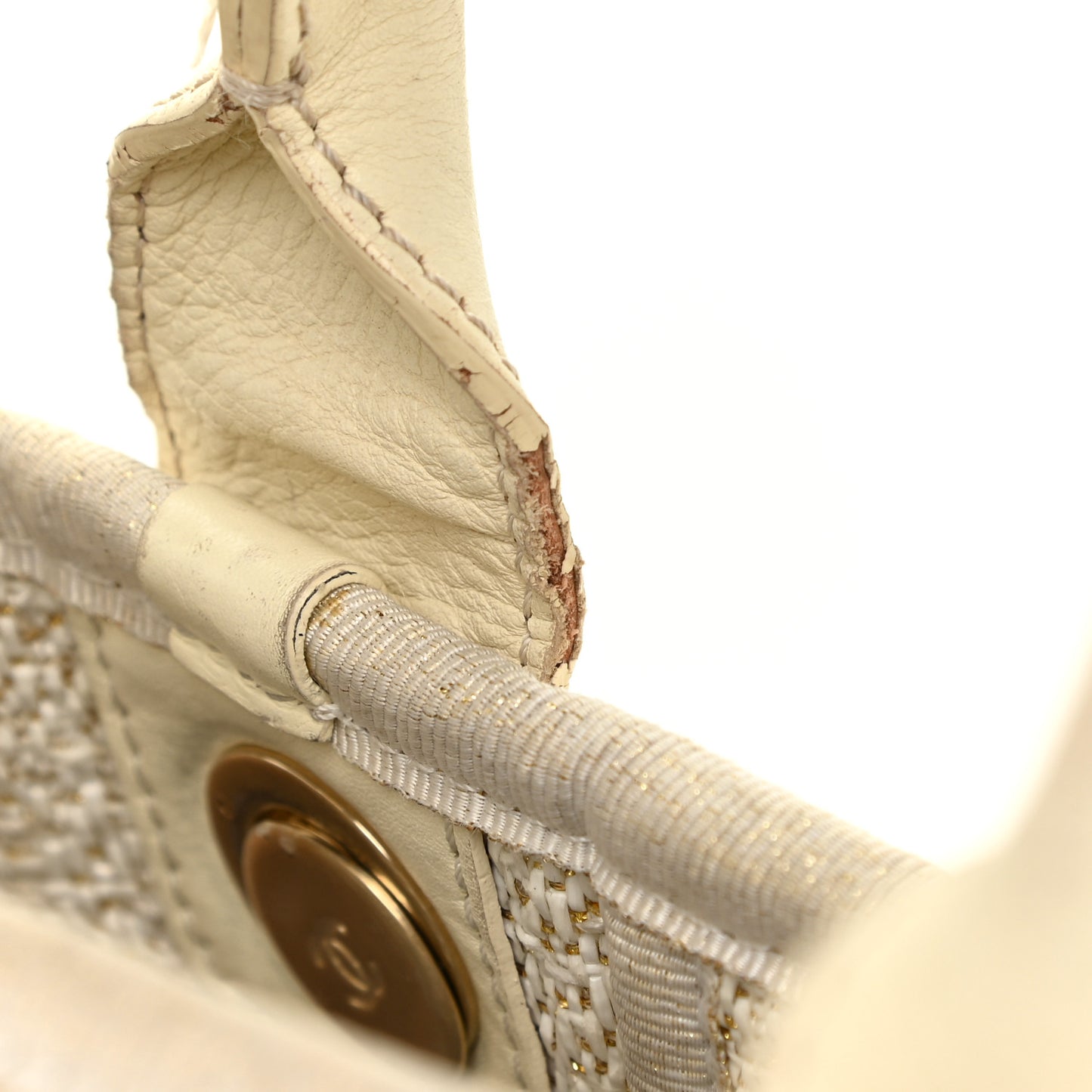 Canvas Large Deauville Tote Ivory