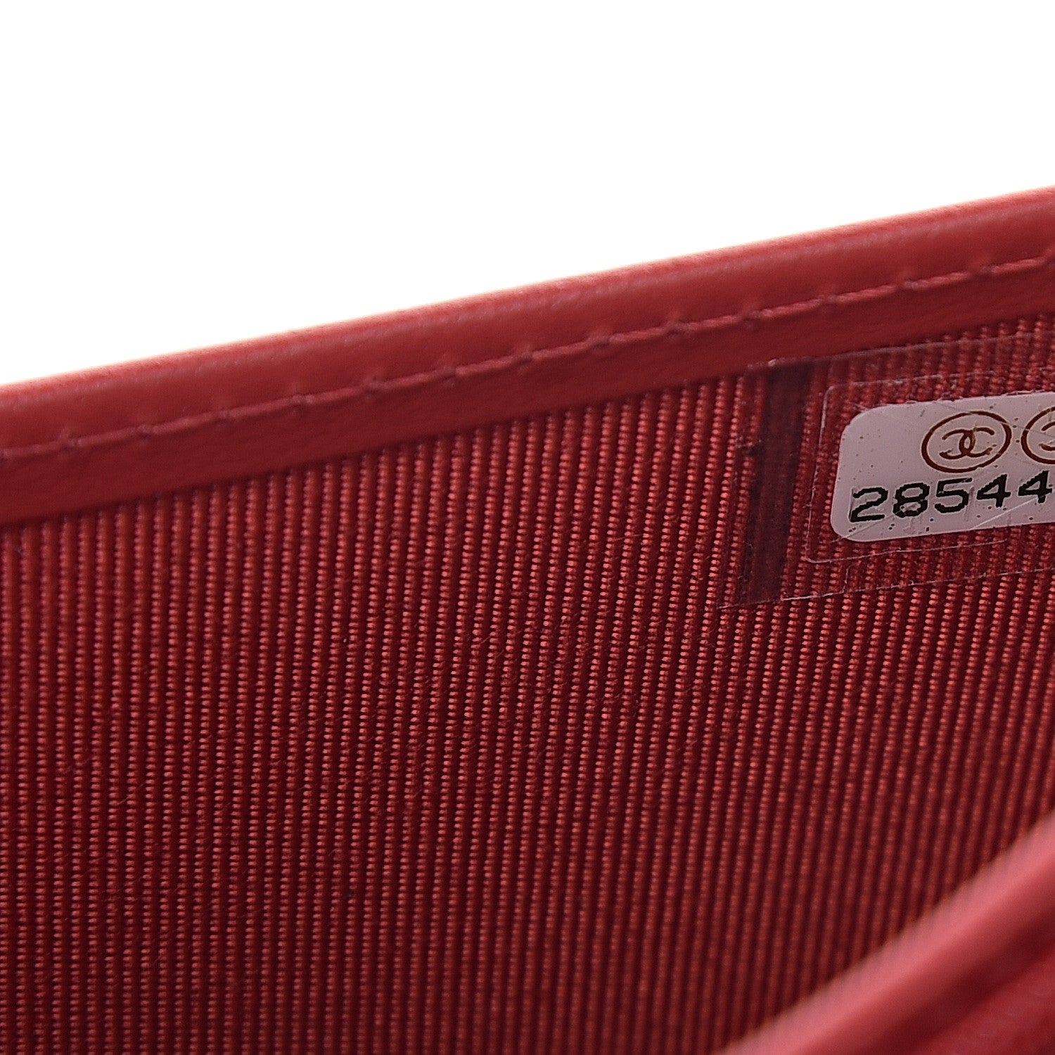 Chanel Caviar Quilted Yen Wallet Dark Red 7 of 7