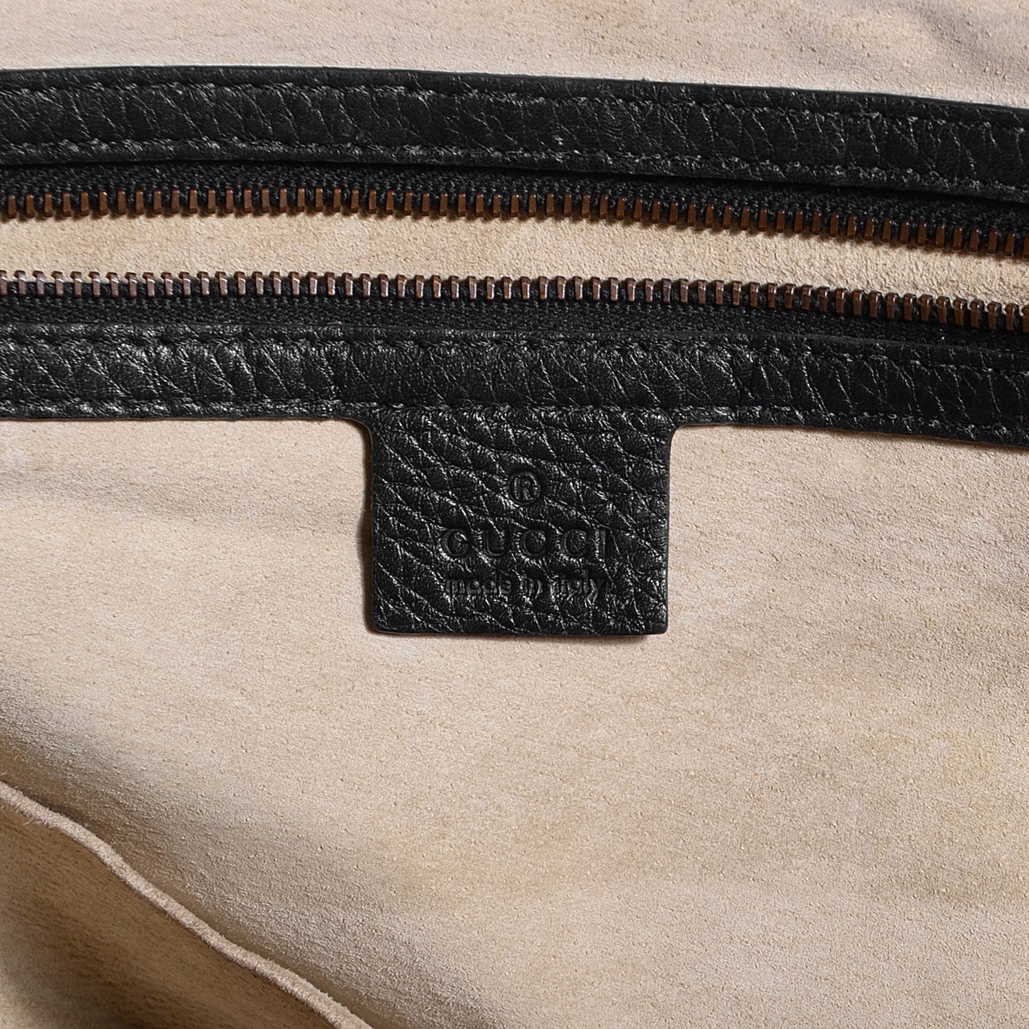 Gucci Pebbled Calfskin Medium 1973 Top Handle Satchel Black 6 of 7