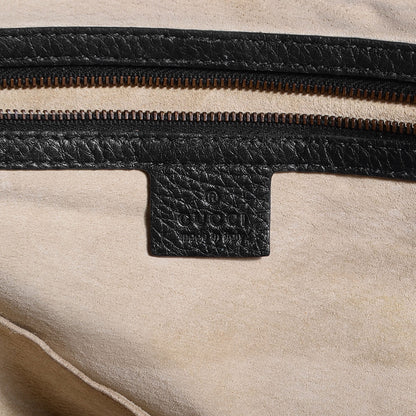 Gucci Pebbled Calfskin Medium 1973 Top Handle Satchel Black 6 of 7
