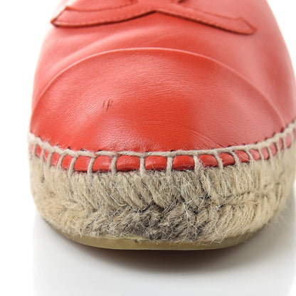 Chanel Lambskin CC Espadrilles 40 Red 12 of 15