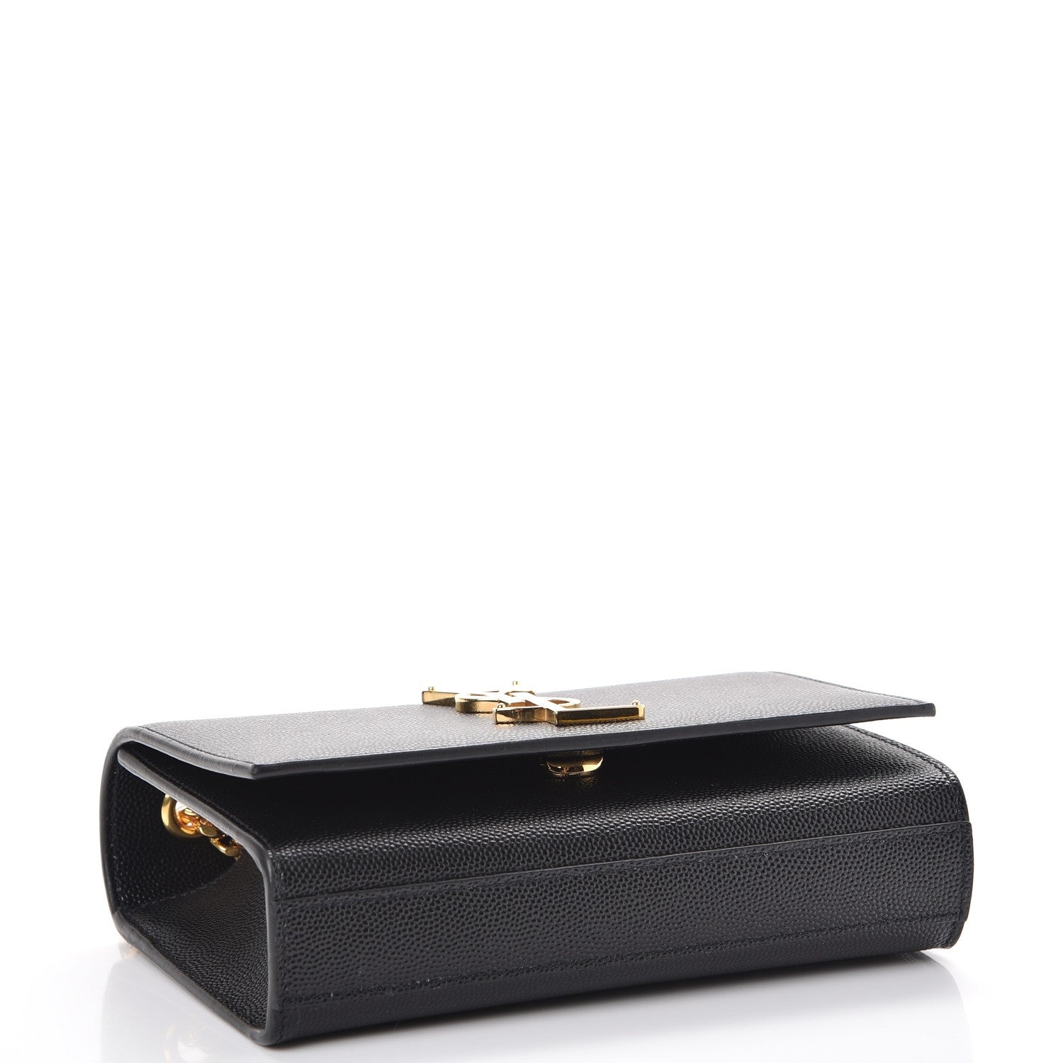 Saint Laurent Grain De Poudre Small Monogram Kate Satchel Black 4 of 7