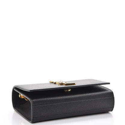 Saint Laurent Grain De Poudre Small Monogram Kate Satchel Black 4 of 7