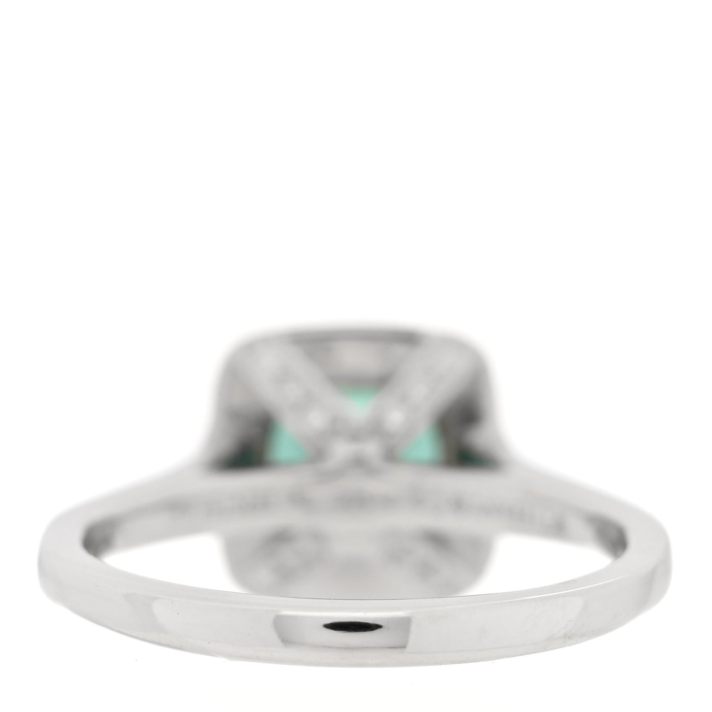 Platinum Diamond Green Tourmaline Legacy Ring 53 6.5