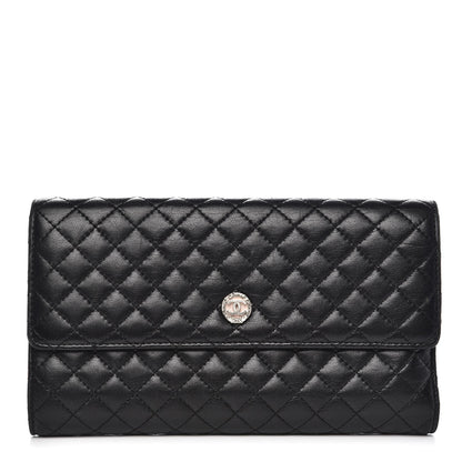 Chanel Lambskin Micro Quilted Tri-Fold Wallet Black 1 of 17