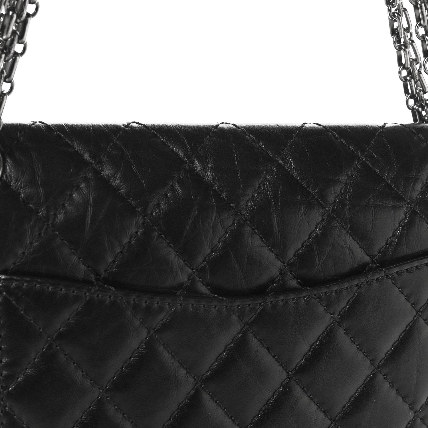 Chanel Aged Calfskin Quilted 2.55 Reissue 225 Flap Black 13 of 15