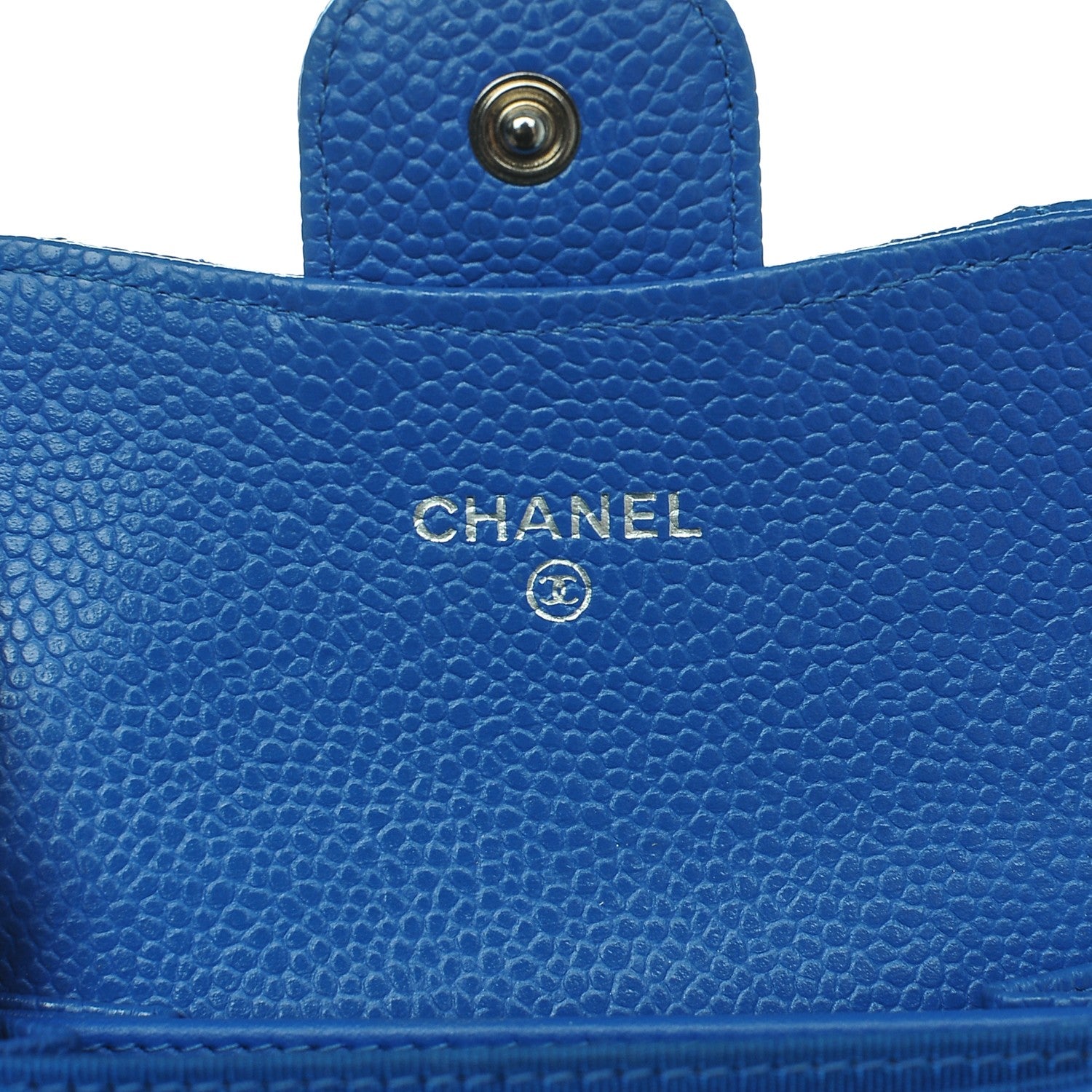 Chanel Caviar Quilted Card Holder Blue 6 of 7