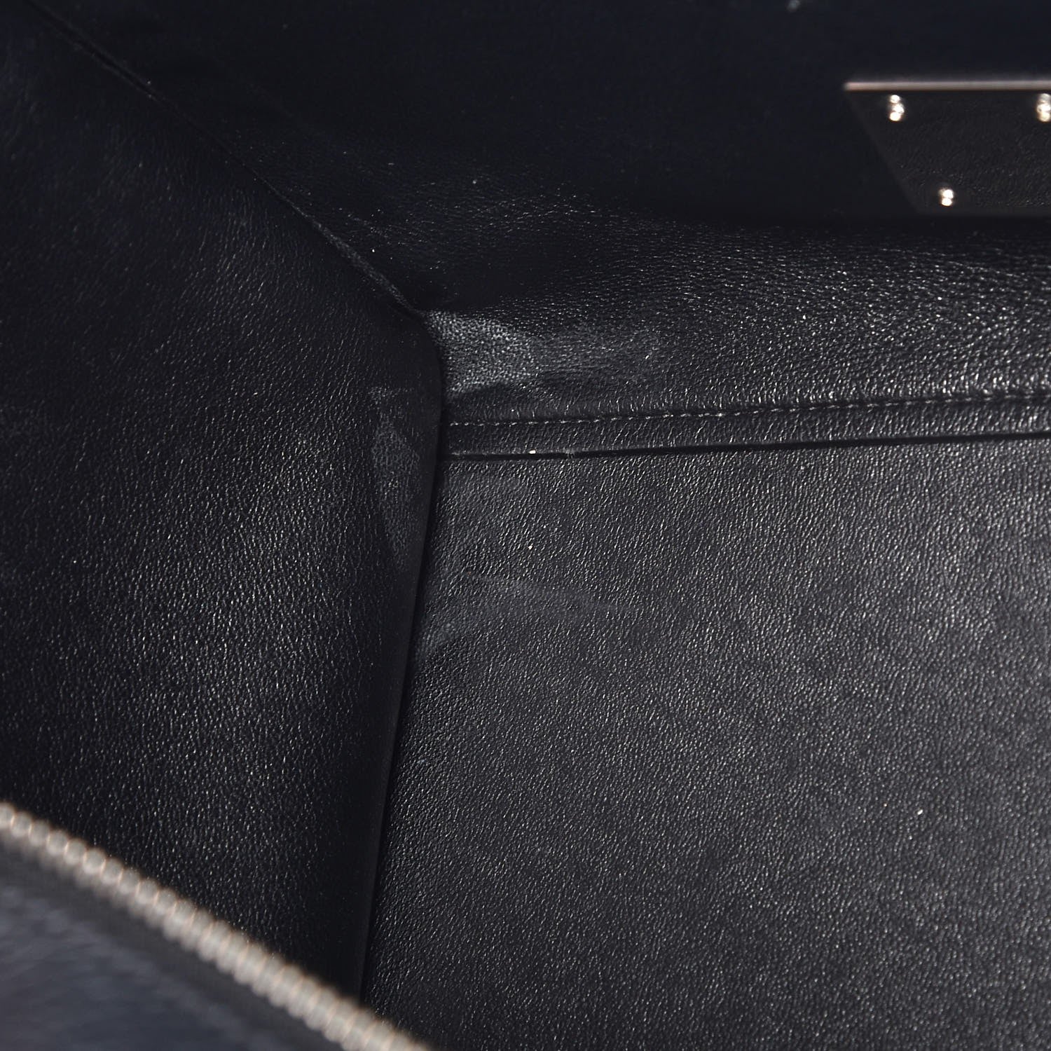 Celine Drummed Calfskin Suede Small Trapeze Black 20 of 31