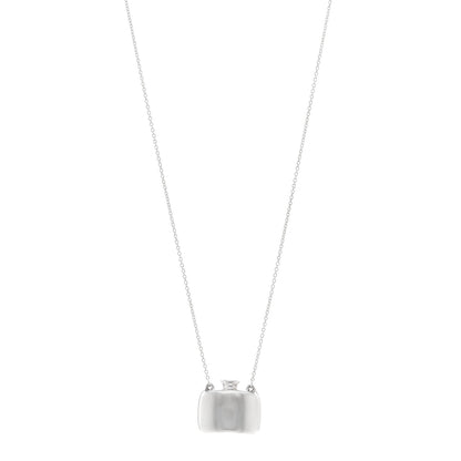 Tiffany Sterling Silver Elsa Peretti Square Bottle Pendant Necklace 1 of 5