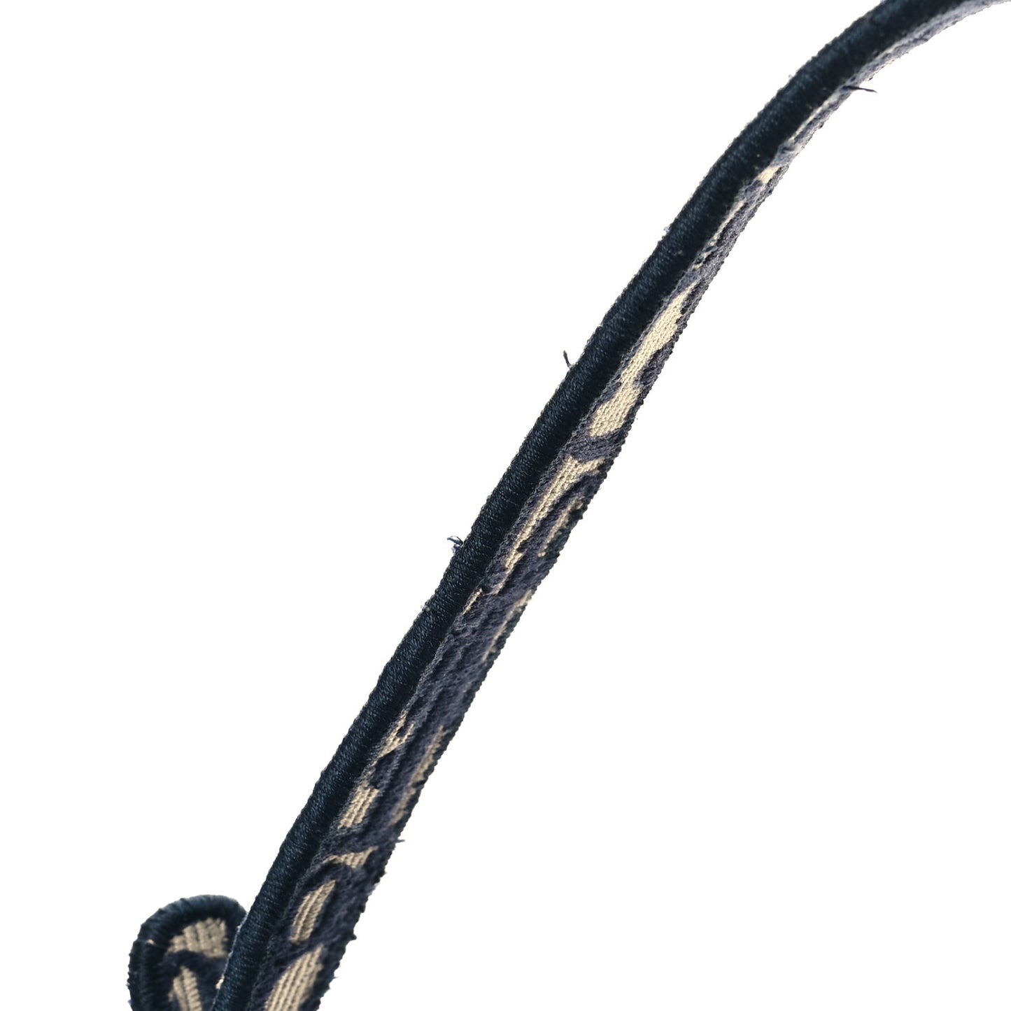 Oblique Embroidered Saddle Bag Blue