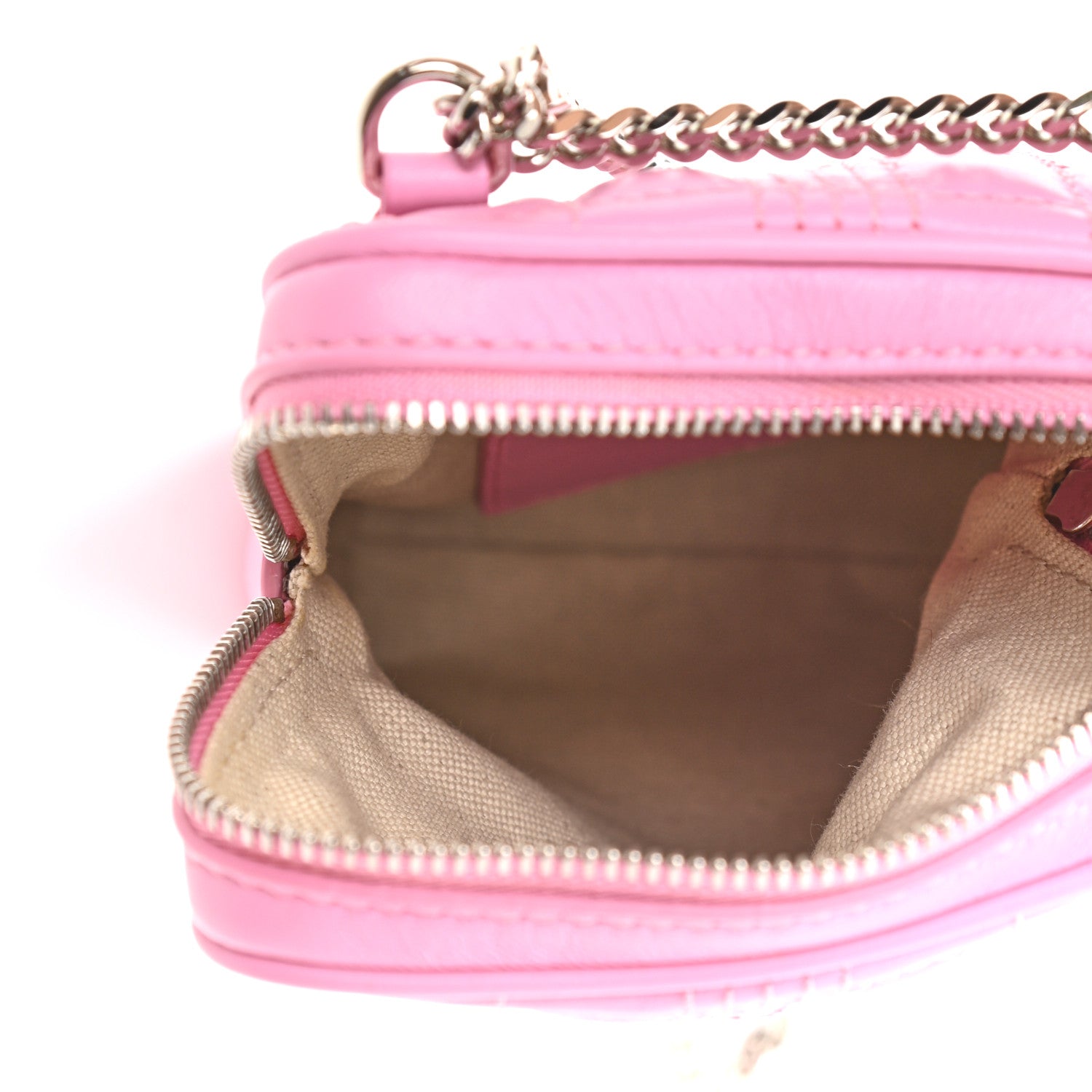 Burberry Lambskin Quilted Mini Lola Vertical Crossbody Bag Primrose Pink 6 of 10
