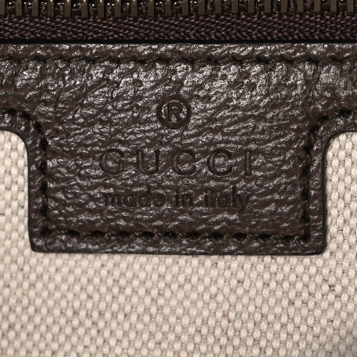 Gucci GG Supreme Monogram Textured Dollar Calfskin Web Ophidia Wristlet Shoulder Bag Beige Ebony New Acero 6 of 10
