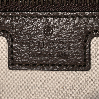 Gucci GG Supreme Monogram Textured Dollar Calfskin Web Ophidia Wristlet Shoulder Bag Beige Ebony New Acero 6 of 10