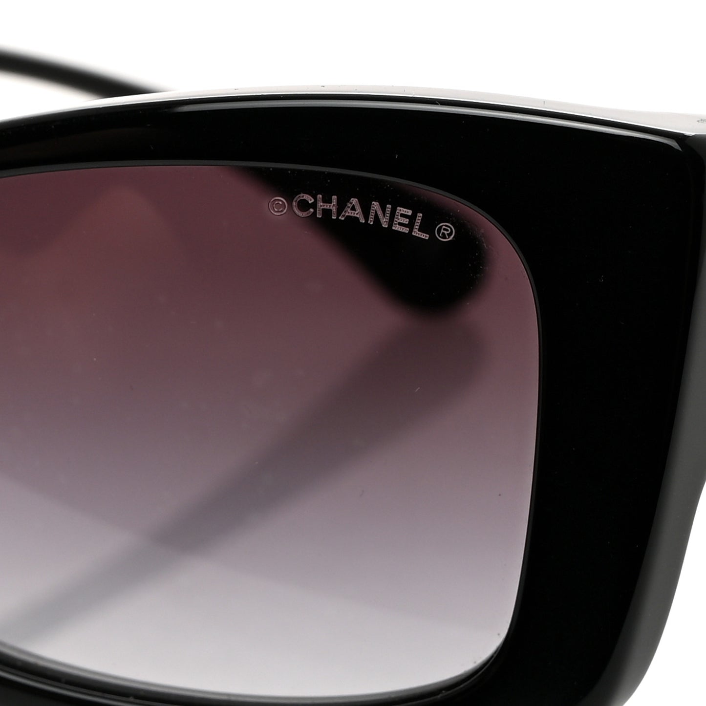 Acetate CC Rectangle Sunglasses 5430-A Black
